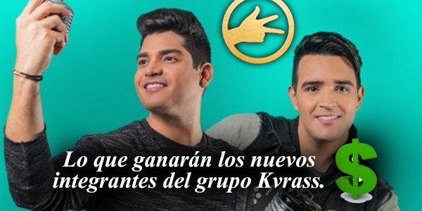 Lo que ganarían por presentación los nuevos integrantes del grupo kvrass