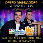 Peter manjarres y Sergio Luis Rodriguez presentes en la teleton 2016