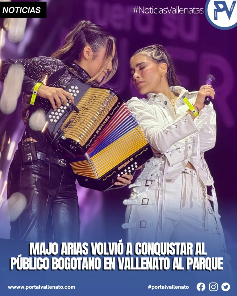 Majo Arias volvió a conquistar al público bogotano en Vallenato al Parque