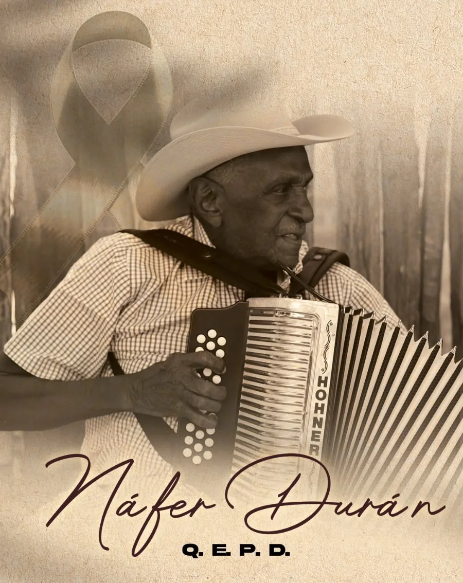 Murió Náfer Durán, una leyenda del vallenato y Rey Vallenato de 1976