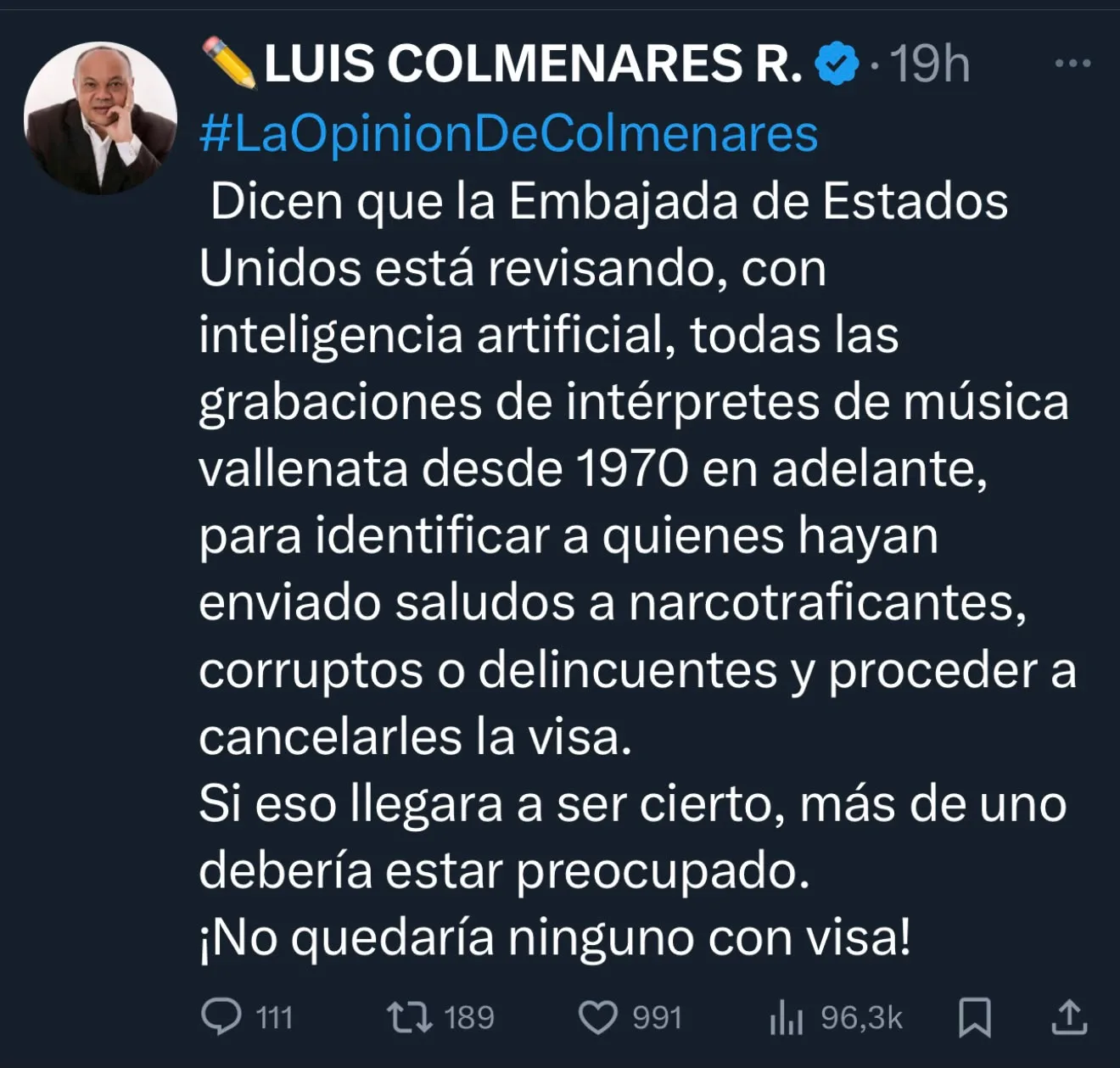 La Embajada de EE. UU. revocaria visa por saludos cuestionables